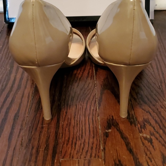 Nine West Neutral Open Toed Pumps - Picture 3 of 6